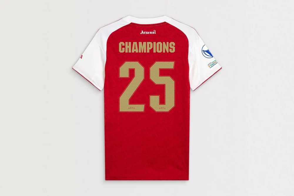 Arsenal Fanshop Store - Arsenal adidas Damen-Heimtrikot der UWCL-Meisterschaft Offizielle Arsenal FC Fußballbekleidung