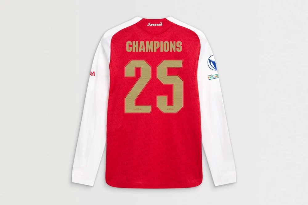 Arsenal Fanshop Store - Arsenal adidas Herren UWCL Champions Authentic Langarm-Heimtrikot Offizielle Arsenal FC Fußballbekleidung