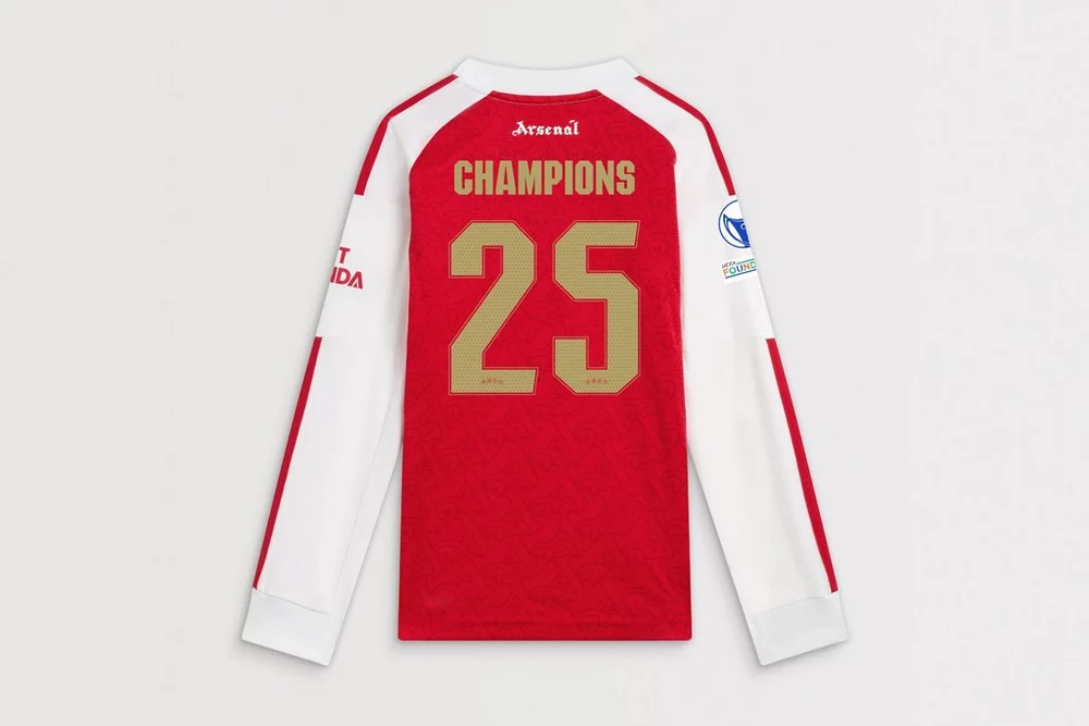 Arsenal Fanshop Store - Arsenal adidas Kinder UWCL Champions Langarm-Heimtrikot Offizielle Arsenal FC Fußballbekleidung