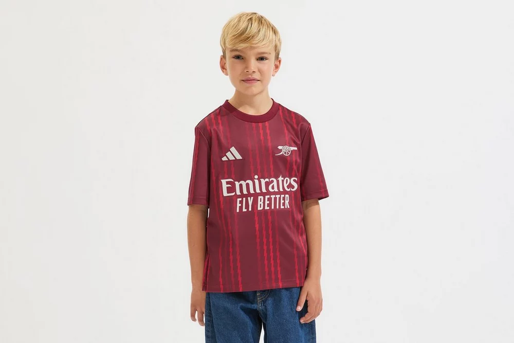 Arsenal Fanshop Store - Arsenal adidas 25/26 Kinder-Aufwärmtrikot Offizielle Arsenal FC Fußballbekleidung