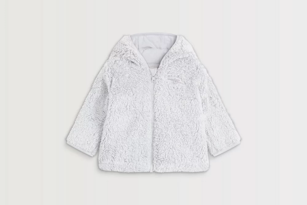 Arsenal Fanshop Store - Arsenal Baby Grey Cannon Borg Fleece Zip Hoodie Offizielle Arsenal FC Fußballbekleidung