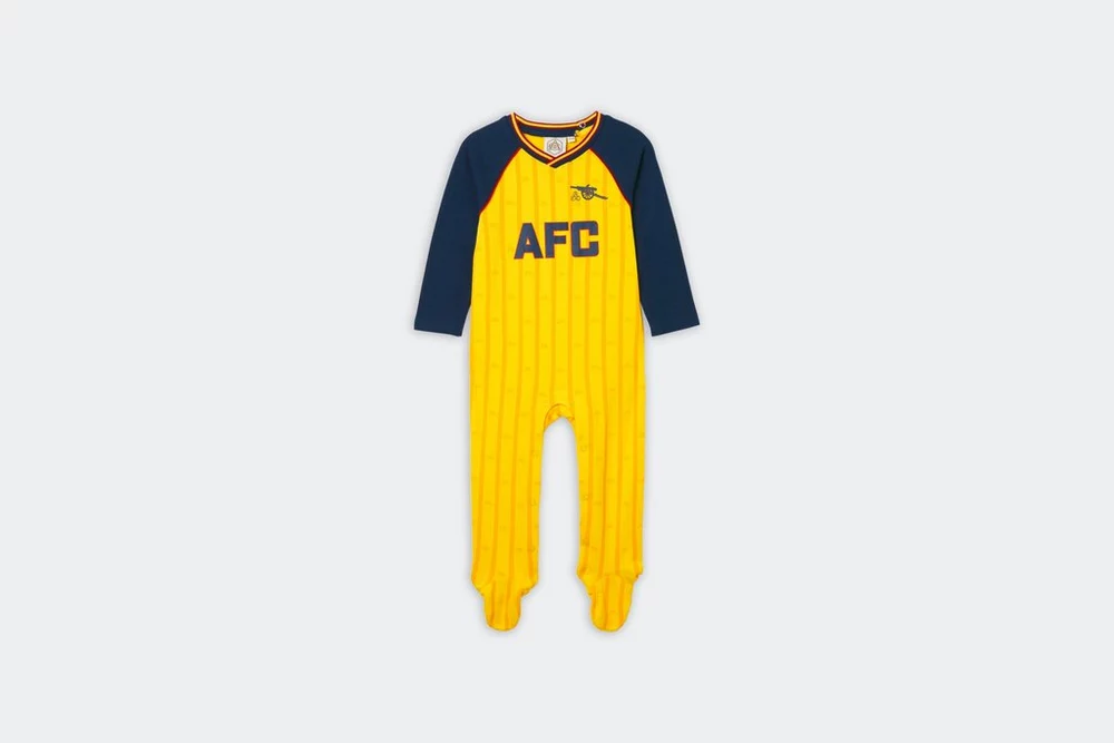 Arsenal Fanshop Store - Arsenal Baby Retro 88-89 Away Schlafanzug Offizielle Arsenal FC Fußballbekleidung
