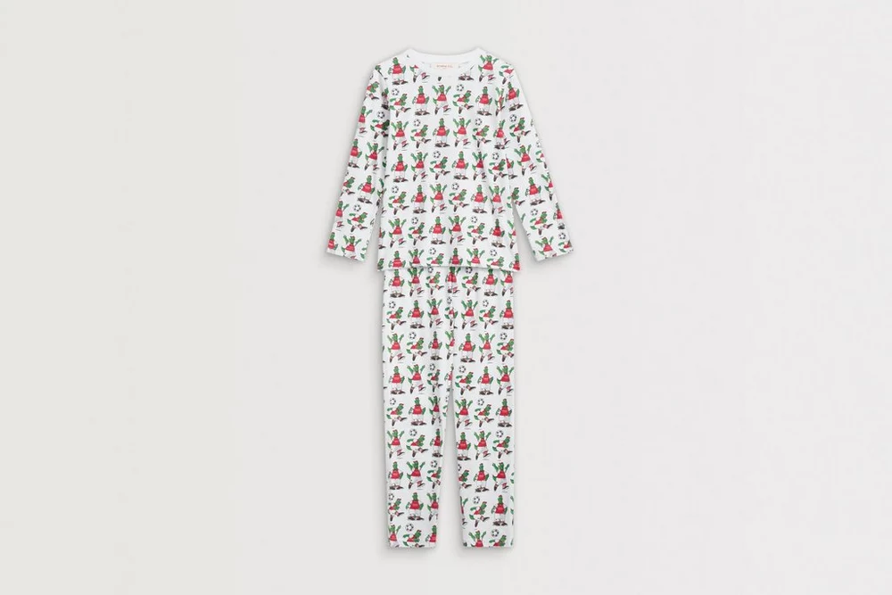 Arsenal Fanshop Store - Arsenal Essentials Kinder-Pyjama-Set „Gunnersaurus“ Offizielle Arsenal FC Fußballbekleidung