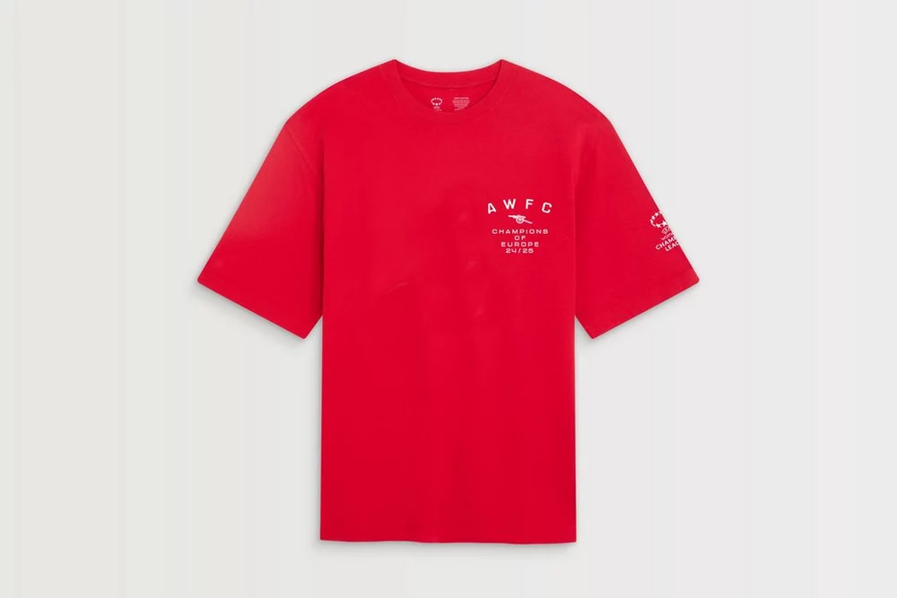 Arsenal Fanshop Store - Arsenal UWCL-Sieger-Kinder-T-Shirt Offizielle Arsenal FC Fußballbekleidung