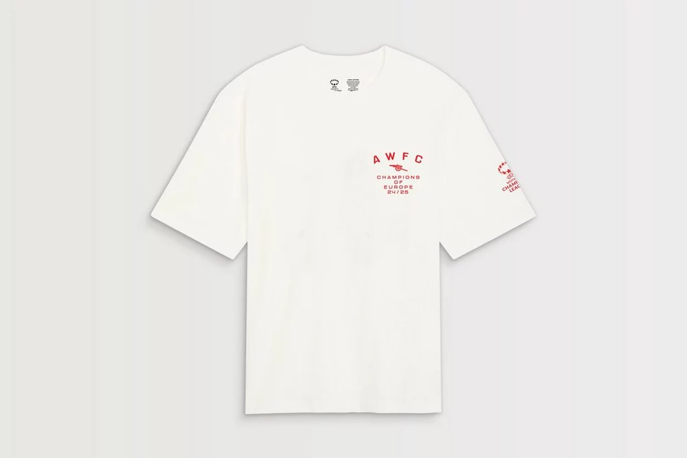 Arsenal Fanshop Store - Arsenal UWCL-Sieger Unisex-T-Shirt Offizielle Arsenal FC Fußballbekleidung