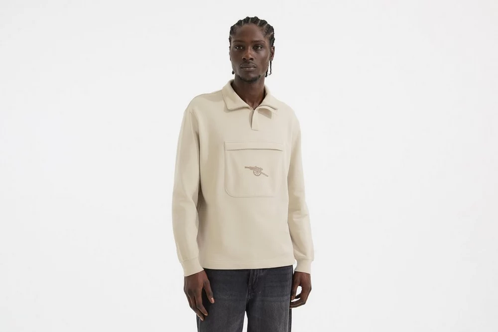 Arsenal Fanshop Store - Arsenal Holloway Social Club 1/4 Zip Sweatshirt Offizielle Arsenal FC Fußballbekleidung