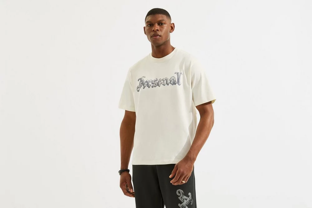 Arsenal Fanshop Store - Arsenal N7 Weißes Permanent-T-Shirt Offizielle Arsenal FC Fußballbekleidung