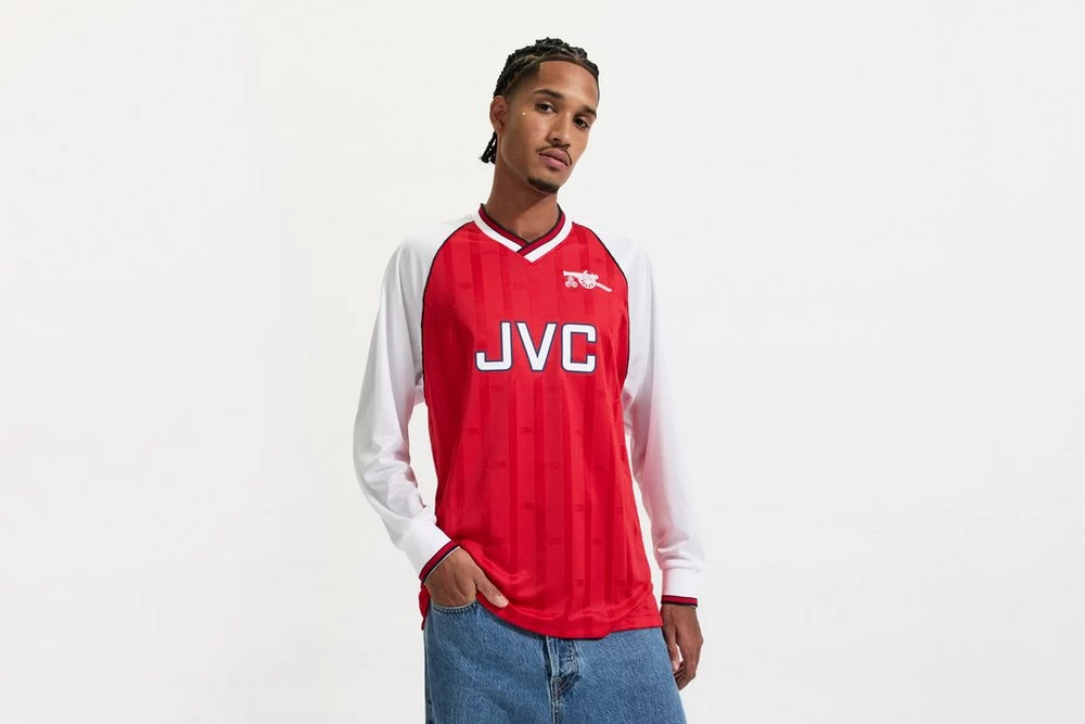 Arsenal Fanshop Store - Arsenal Retro 88-89 Heimtrikot mit langen Ärmeln Offizielle Arsenal FC Fußballbekleidung