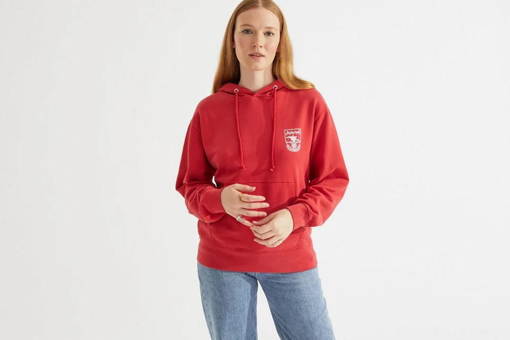 Arsenal Fanshop Store - Arsenal Damen-Hoodie „Concordia“ in Rot Offizielle Arsenal FC Fußballbekleidung