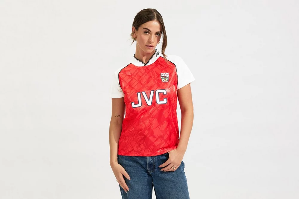Arsenal Fanshop Store - Arsenal Damen Retro 90-92 Heimtrikot Offizielle Arsenal FC Fußballbekleidung