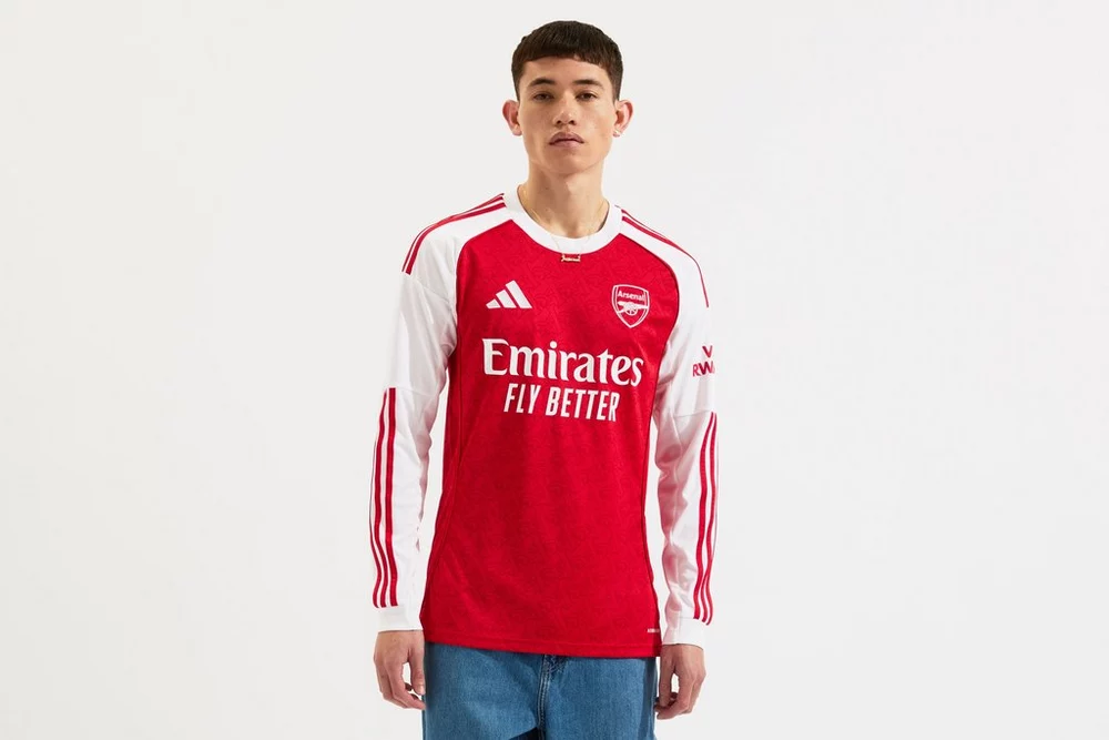Arsenal Fanshop Store - Arsenal Herren adidas 25/26 Langarm-Heimtrikot Offizielle Arsenal FC Fußballbekleidung