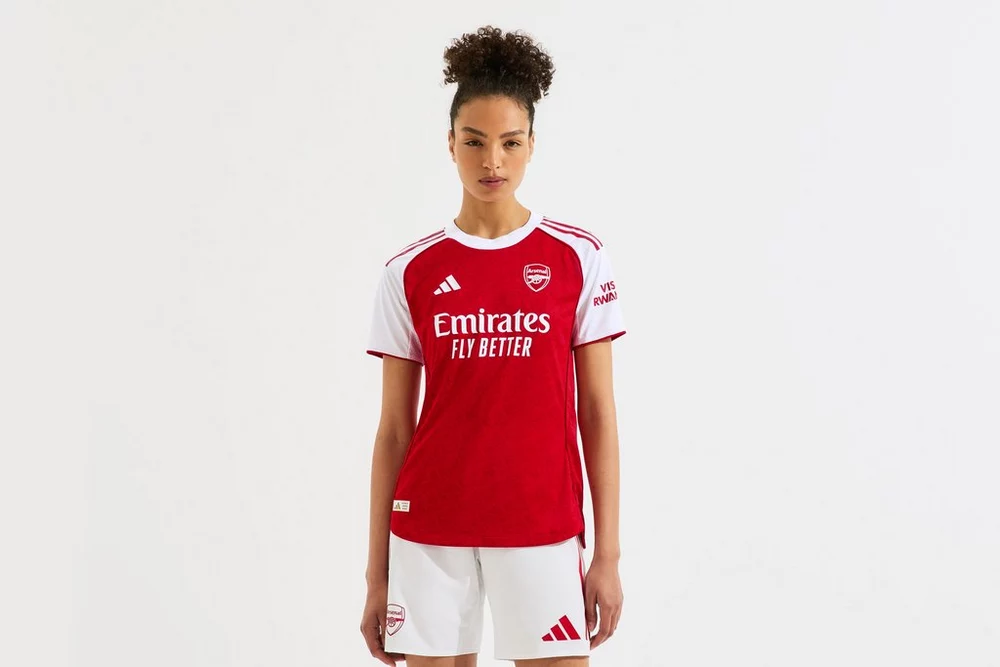 Arsenal Fanshop Store - Arsenal adidas Damen 25/26 Authentic Heimtrikot mit individuellem Aufdruck Offizielle Arsenal FC Fußballbekleidung