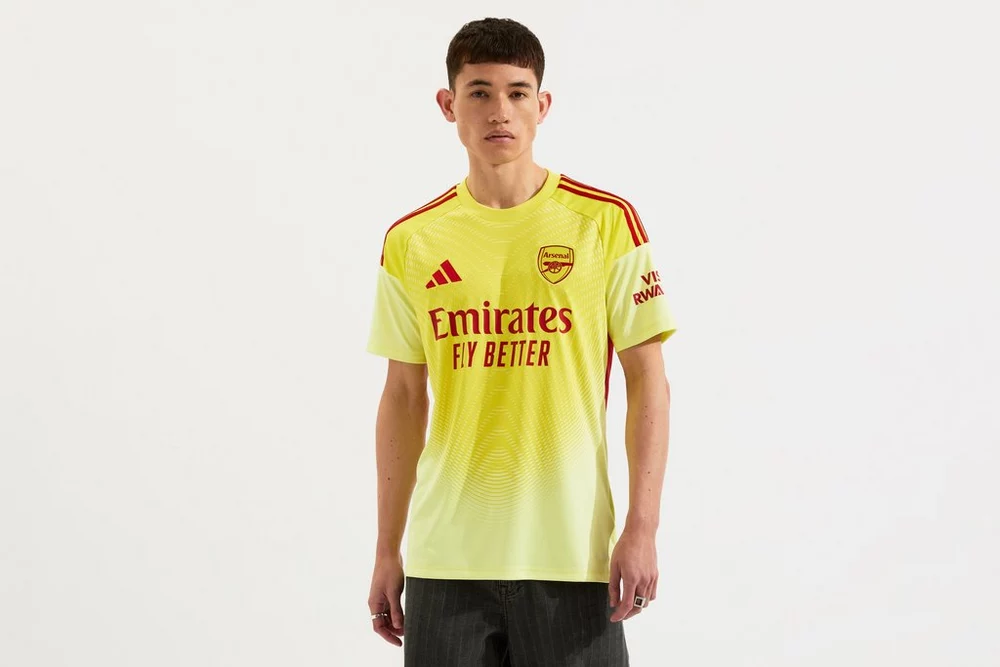 Arsenal Fanshop Store - Arsenal Herren adidas Torwarttrikot 25/26 mit individuellem Aufdruck Offizielle Arsenal FC Fußballbekleidung