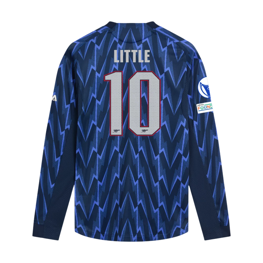 Arsenal Fanshop Store - Arsenal Herren adidas 25/26 Authentic Langarm-Auswärtstrikot – Kim Little – Champions League der Frauen Offizielle Arsenal FC Fußballbekleidung