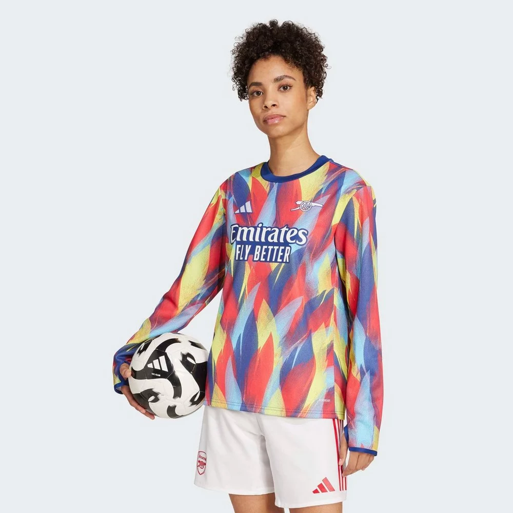 Arsenal Fanshop Store - Arsenal adidas Damen 25/26 Aufwärmshirt für die Aufwärmphase vor dem Spiel Offizielle Arsenal FC Fußballbekleidung