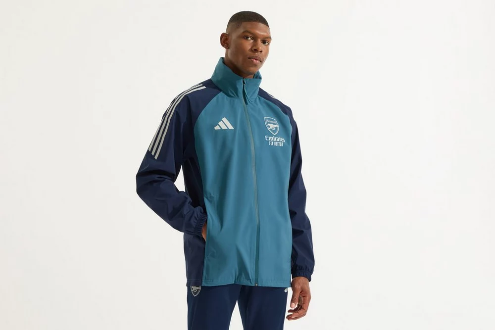 Arsenal Fanshop Store - Arsenal adidas Regenjacke in Marineblau (Saison 25/26) Offizielle Arsenal FC Fußballbekleidung