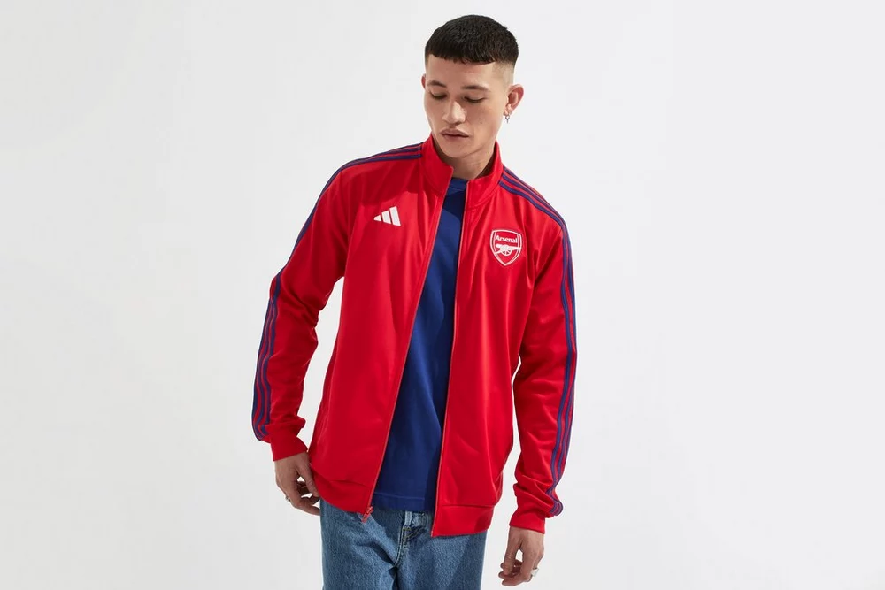 Arsenal Fanshop Store - Arsenal adidas Rote DNA Trainingsjacke Offizielle Arsenal FC Fußballbekleidung